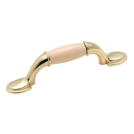 A large image of the Amerock BP76245 Almond/Bright Brass