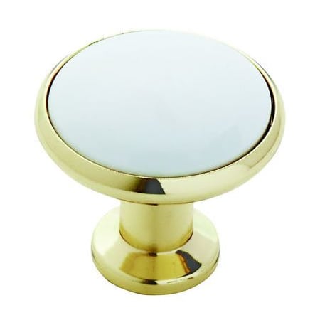 A large image of the Amerock BP951 White / Polished Brass
