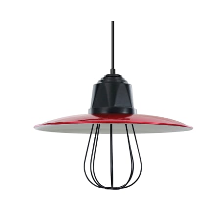 A large image of the ANP Lighting EU916-BLCUE-GUP120 Candy Apple Red / Black