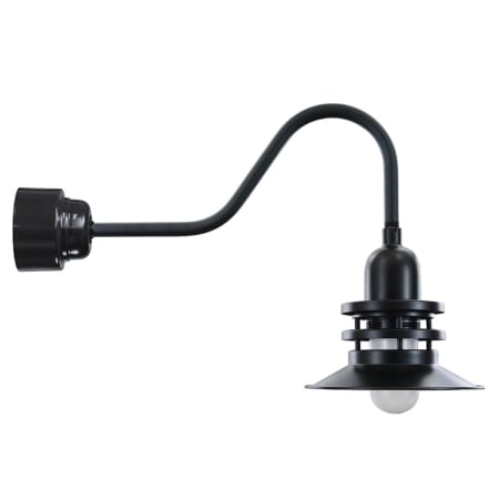 A large image of the ANP Lighting ORB12-FR-M016LDNW40K-RTC-E6 Marine Grade Black