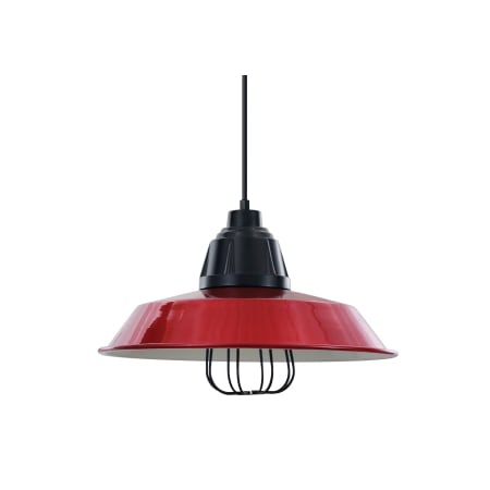 A large image of the ANP Lighting WFU516-BLCUR-GUP120 Candy Apple Red / Black