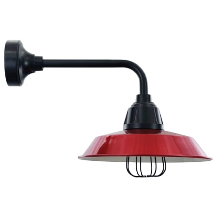 A large image of the ANP Lighting WFU516-64-E31UR16-41-GUP120 Candy Apple Red and Black