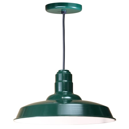 A large image of the ANP Lighting W518-42-BLC-42 Forest Green