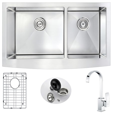 A large image of the Anzzi K36203A-035 Satin / Polished Chrome