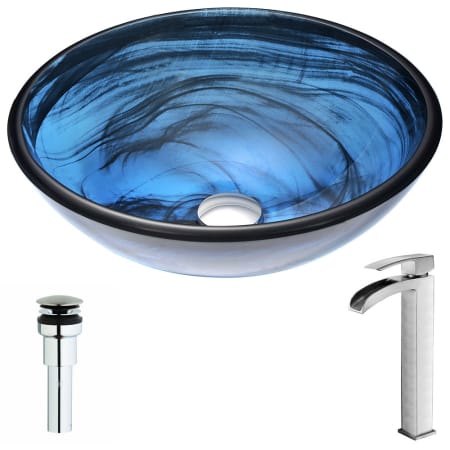 A large image of the Anzzi LSAZ048-097 Sapphire Wisp / Brushed Nickel