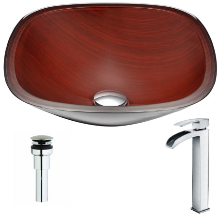 A large image of the Anzzi LSAZ066-097 Rich Timber / Polished Chrome