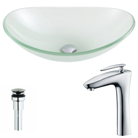 A large image of the Anzzi LSAZ086-022 Lustrous Frosted / Polished Chrome