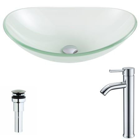 A large image of the Anzzi LSAZ086-041 Lustrous Frosted / Polished Chrome