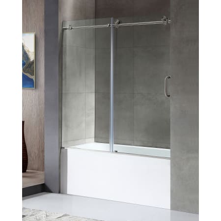 A large image of the Anzzi SD1701-3060L White / Brushed Nickel