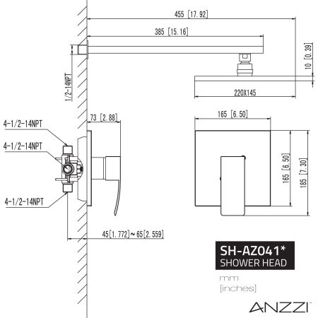 A large image of the Anzzi SH-AZ041 Alternate Image