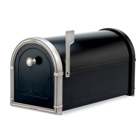 A large image of the Architectural Mailboxes 5504 Black with Antique Nickel Trim