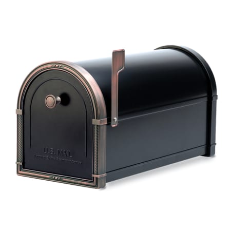 A large image of the Architectural Mailboxes 5505 Black with Antique Copper Trim