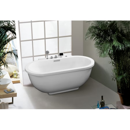Ariel Am128jdclz White Platinum 71 Whirlpool Bath Tub With A Large Image Of The Ariel Am128jdclz Alternate View