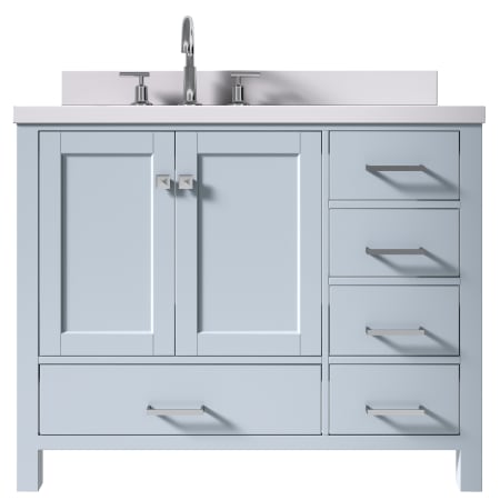 Left Offset Rectangle Sink Vanity, 43 Inch Vanity Top With Right Offset Sink