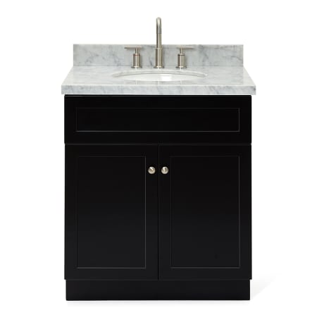 A large image of the Ariel F031SCWOVO Black / Carrara White Top