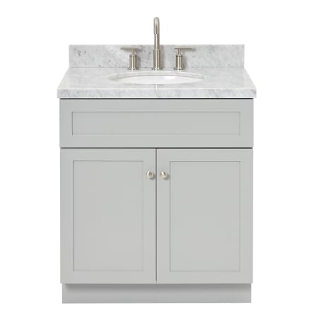 A large image of the Ariel F031SCWOVO Grey / Carrara White Top