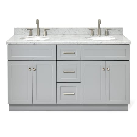 A large image of the Ariel F061DCWOVO Grey / Carrara White Top