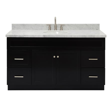 A large image of the Ariel F061SCWOVO Black / Carrara White Top