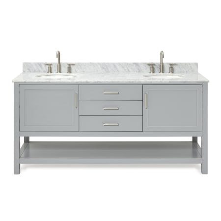 A large image of the Ariel R073DCW2OVO Grey / Carrara White Top