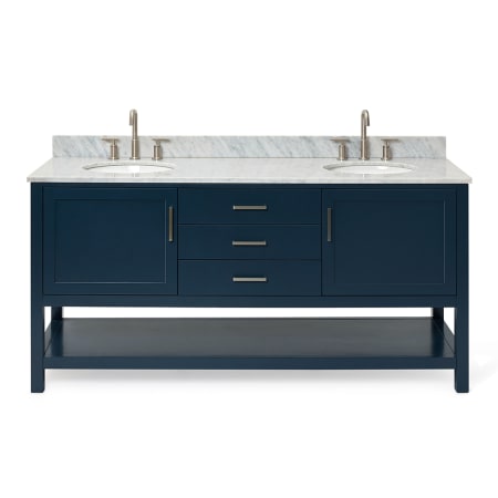 A large image of the Ariel R073DCW2OVO Midnight Blue / Carrara White Top