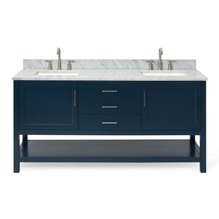 A large image of the Ariel R073DCW2RVO Midnight Blue / Carrara White Top