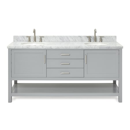 A large image of the Ariel R073DCWOVO Grey / Carrara White Top
