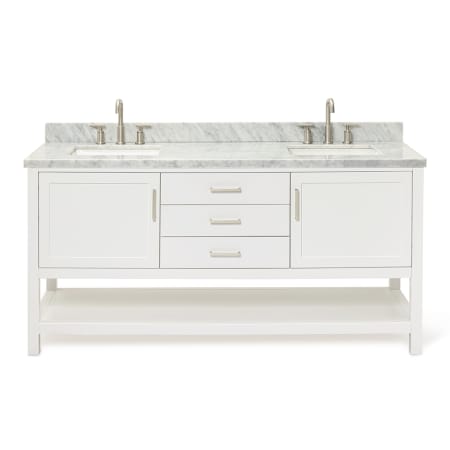 A large image of the Ariel R073DCWRVO White / Carrara White Top