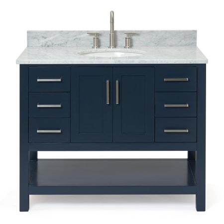 A large image of the Ariel S043SCW2OVO Midnight Blue / Carrara White Top