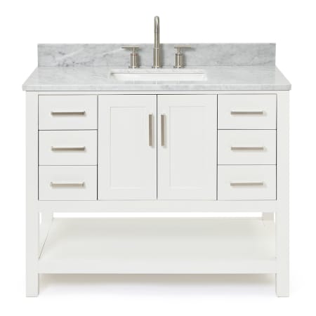 A large image of the Ariel S043SCW2RVO White / Carrara White Top