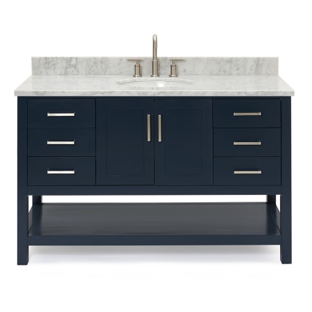 A large image of the Ariel S055SCW2OVO Midnight Blue / Carrara White Top