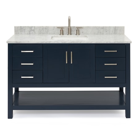 A large image of the Ariel S055SCW2RVO Midnight Blue / Carrara White Top