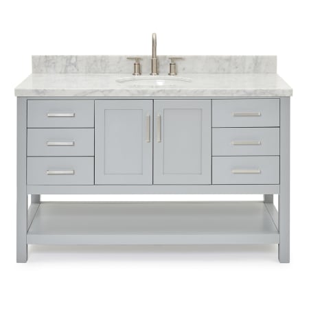 A large image of the Ariel S055SCWOVO Grey / Carrara White Top