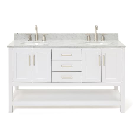 A large image of the Ariel S061DCW2OVO White / Carrara White Top