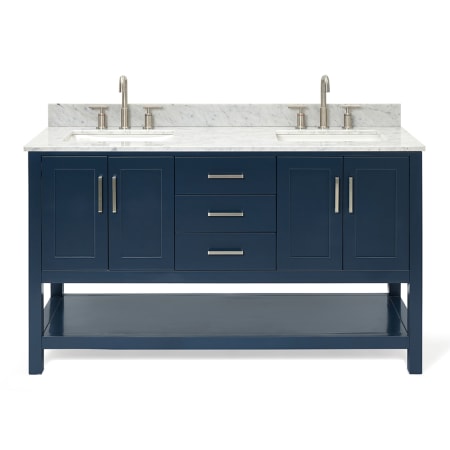 A large image of the Ariel S061DCW2RVO Midnight Blue / Carrara White Top