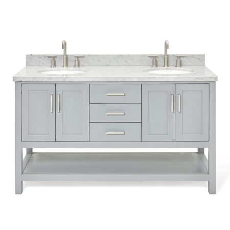 A large image of the Ariel S061DCWOVO Grey / Carrara White Top