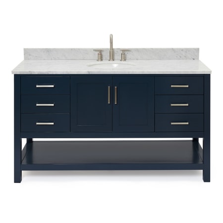 A large image of the Ariel S061SCW2OVO Midnight Blue / Carrara White Top