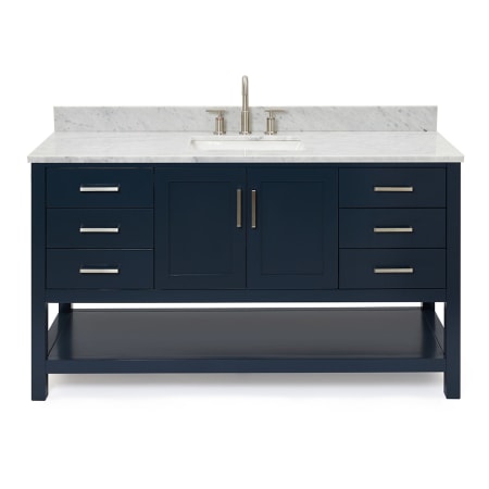 A large image of the Ariel S061SCW2RVO Midnight Blue / Carrara White Top