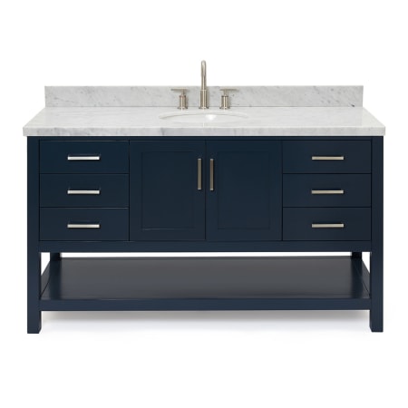 A large image of the Ariel S061SCWOVO Midnight Blue / Carrara White Top