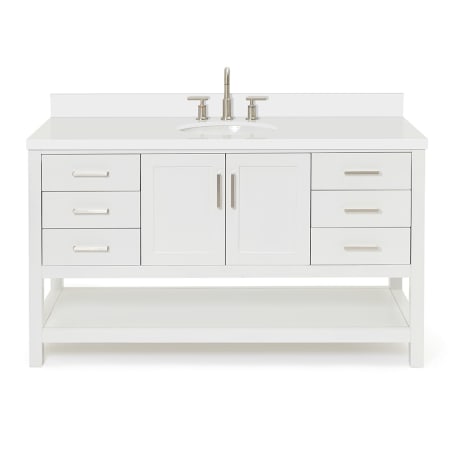 A large image of the Ariel S061SWQOVO White / Pure White Top