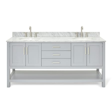 A large image of the Ariel S073DCW2OVO Grey / Carrara White Top