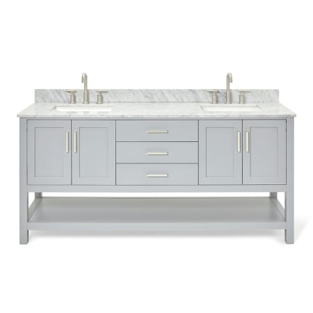 A large image of the Ariel S073DCW2RVO Grey / Carrara White Top