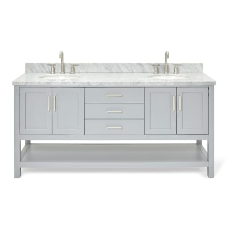 A large image of the Ariel S073DCWOVO Grey / Carrara White Top