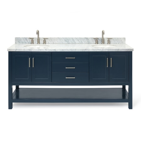 A large image of the Ariel S073DCWOVO Midnight Blue / Carrara White Top