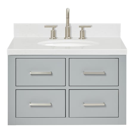 A large image of the Ariel W030SCQOVO Grey / Carrara White