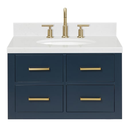 A large image of the Ariel W030SCQOVO Midnight Blue / Carrara White