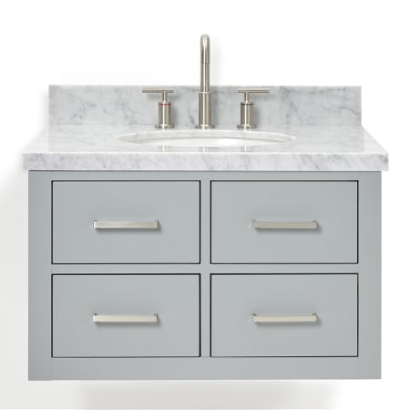 A large image of the Ariel W031SCWOVO Grey / Carrara White Top