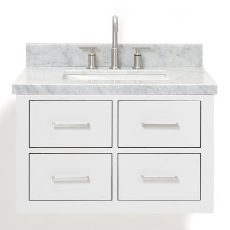 A large image of the Ariel W031SCWRVO White / Carrara White Top