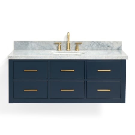 A large image of the Ariel W049SCWOVO Midnight Blue / Carrara White Top