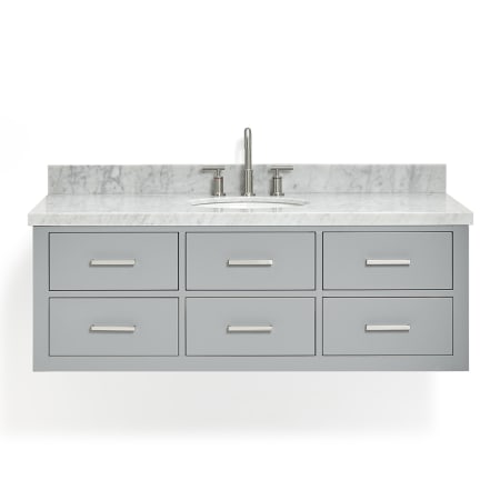 A large image of the Ariel W055SCWOVO Grey / Carrara White Top