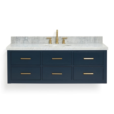 A large image of the Ariel W055SCWOVO Midnight Blue / Carrara White Top